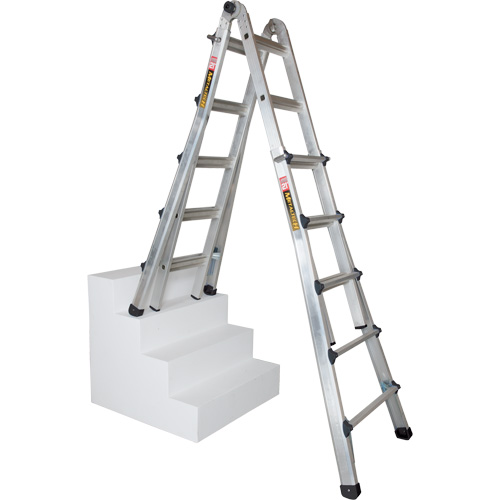 Telescoping Multi-Position Ladder, Aluminum, 300 lbs., CSA Grade 1A Nassau Supply