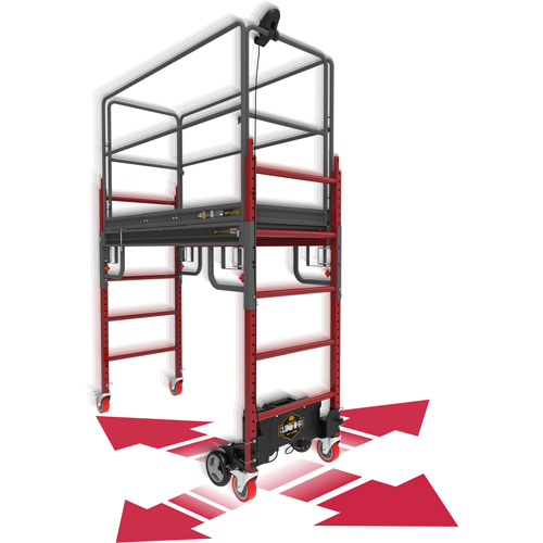 Complete Motorized Buildman 6' Baker Scaffold Kit, 31" D x 118-3/4" H Nassau Supply