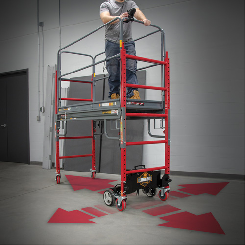 Complete Motorized Buildman 6' Baker Scaffold Kit, 31" D x 118-3/4" H Nassau Supply