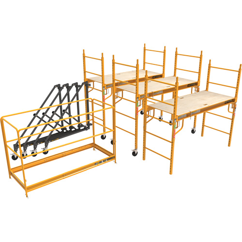 Complete 18' Drywall  Baker Scaffold Tower Set, 122" D x 236" H Nassau Supply