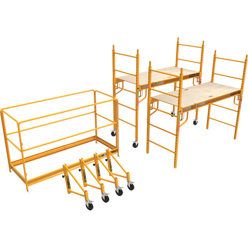 Complete 12' Drywall Baker Scaffold Tower Set, 58-1/2" D x 183" H Nassau Supply