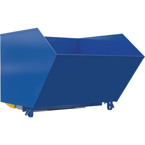 Heavy-Duty H-Style Bump & Dump Hopper, Steel, 1-1/2 cu.yd., Blue Nassau Supply