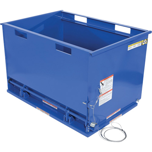 Drop Bottom Hopper, Steel, 1 cu.yd., Blue Nassau Supply