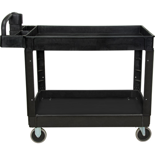 Utility Cart, 2 Tiers, 25-5/8" x 33-1/2" x 43-3/4", 550 lbs. Capacity Nassau Supply
