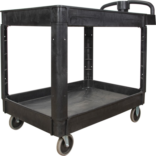 Utility Cart, 2 Tiers, 25-5/8" x 33-1/2" x 43-3/4", 550 lbs. Capacity Nassau Supply