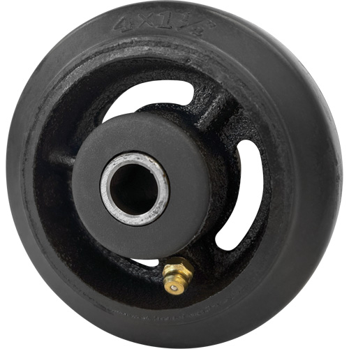 Roue en caoutchouc moul&eacute;, 4" (102 mm) dia. x 1-1/2" (38 mm) la, Capacit&eacute; de 350 lb (158 kg) Nassau Supply