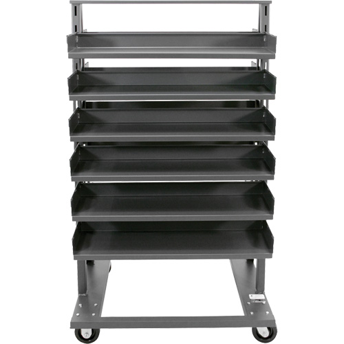 Double-Sided Heavy Duty A-Frame Cart with 12 Trays, 38" x 30" x 63", 2500 lbs. Capacity Nassau Supply