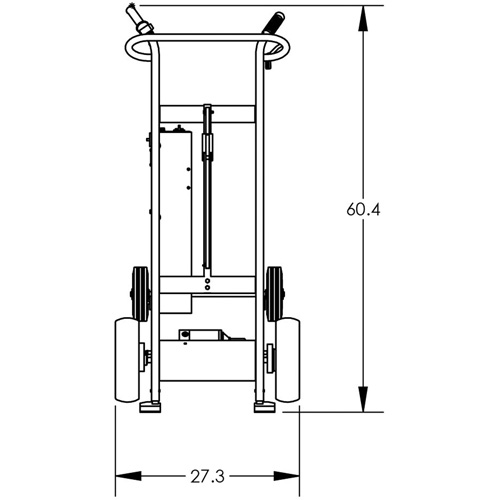 Powered Drum Hand Truck with Pneumatic Wheels Nassau Supply