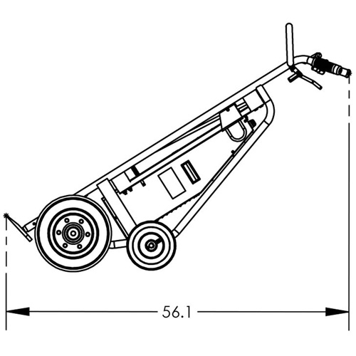 Powered Drum Hand Truck with Pneumatic Wheels Nassau Supply