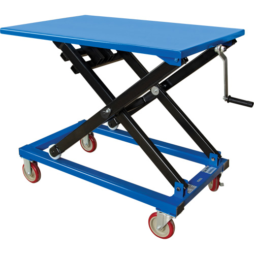 Table &eacute;l&eacute;vatrice manuelle &agrave; ciseaux, 37-3/8" lo x 23-5/8" la, Acier, Capacit&eacute; 660 lb Nassau Supply