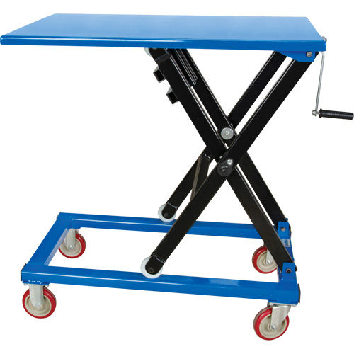 Table &eacute;l&eacute;vatrice manuelle &agrave; ciseaux, 37-3/8" lo x 23-5/8" la, Acier, Capacit&eacute; 660 lb Nassau Supply