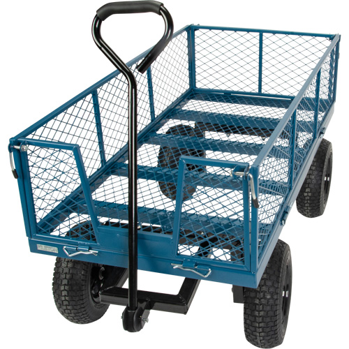 Wagon avec c&ocirc;t&eacute;s rabattables, 24" la x 48" la x Capacit&eacute; 800 lb Nassau Supply