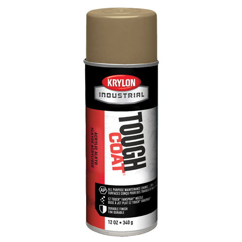 Tough Coat&reg; Acrylic Alkyd Enamel, Gold, Gloss, 12 oz., Aerosol Can Nassau Supply