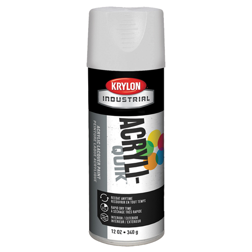 Industrial Acryli-Quik Lacquer, White, Gloss, 12 oz., Aerosol Can Nassau Supply