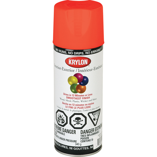 Peinture &agrave; pulv&eacute;riser fluorescente, Jaune/orange fluorescent, 11 oz, Canette a&eacute;rosol Nassau Supply
