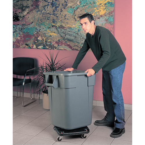 Square BRUTE&reg; Dollies, Polyethylene, Black Nassau Supply