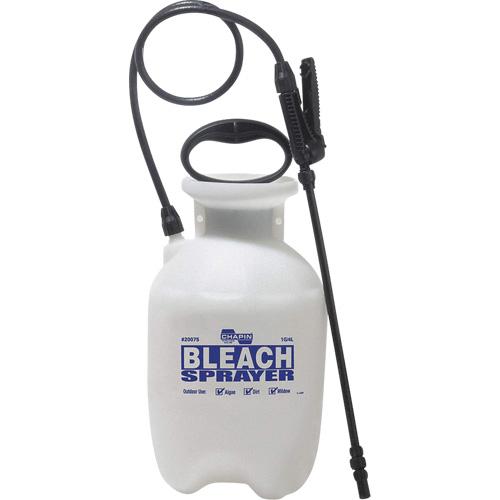 Bleach Disinfecting Tank Sprayer, 1 gal. (3.8 L), Polypropylene, 12" Wand Nassau Supply