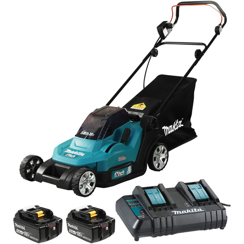 36V 5.0 Ah LXT Lawn Mower Kit, Push Walk-Behind, Battery Powered, 17" Cutting Width Nassau Supply
