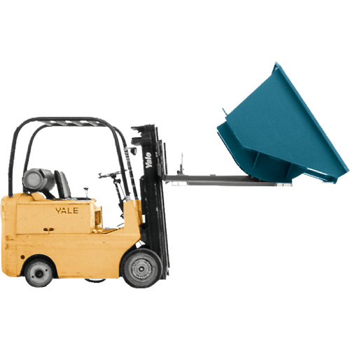 Conteneur autobasculeur, Acier, 3/4 vg³, Bleu Nassau Supply