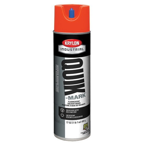 Peinture de marquage industrielle invers&eacute;e &agrave; base de solvant Quik-Mark, 17 oz, Canette a&eacute;rosol Nassau Supply