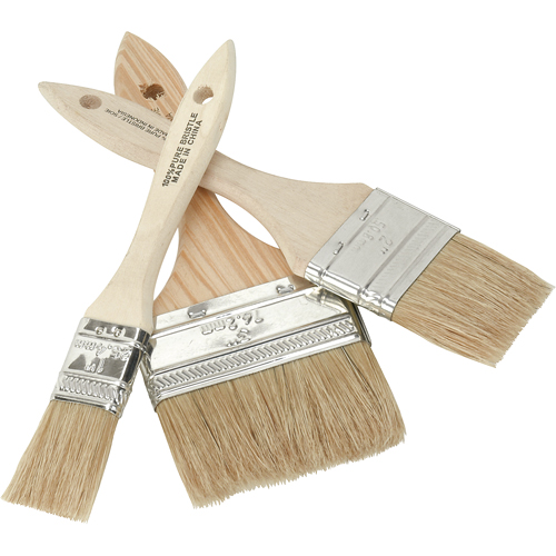 Chip Paint Brush, White China, Wood Handle, 1" Width Nassau Supply