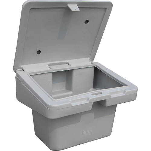 Contenants pour sel & sable SOS, Avec Moraillon, 30" x 24" x 24", 5,5 pi³, Gris Nassau Supply