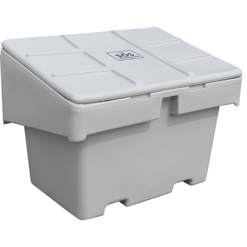 Salt Sand Container SOS, With Hasp, 42" x 29" x 30", 11 cu. Ft., Grey Nassau Supply