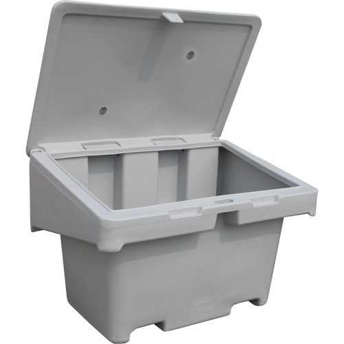Salt Sand Container SOS, With Hasp, 42" x 29" x 30", 11 cu. Ft., Grey Nassau Supply