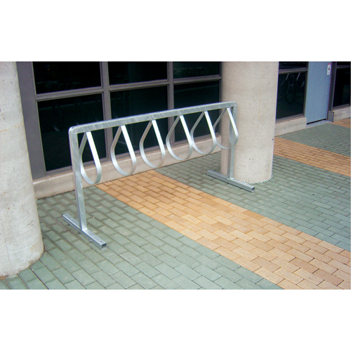 Style Bicycle Rack, Galvanized Steel, 12 Bike Capacity Nassau Supply