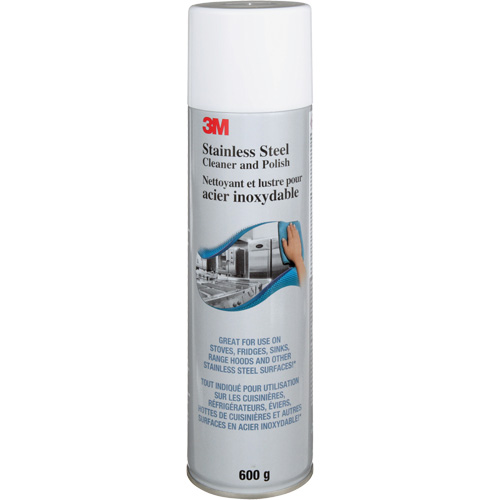 Nettoyant et produit &agrave; polir pour l'acier inoxydable, 21,5 oz., Canette a&eacute;rosol Nassau Supply