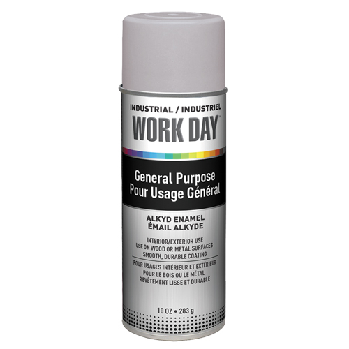 Industrial Work Day Paint, Grey, Very Flat, 10 oz., Aerosol Can Nassau Supply
