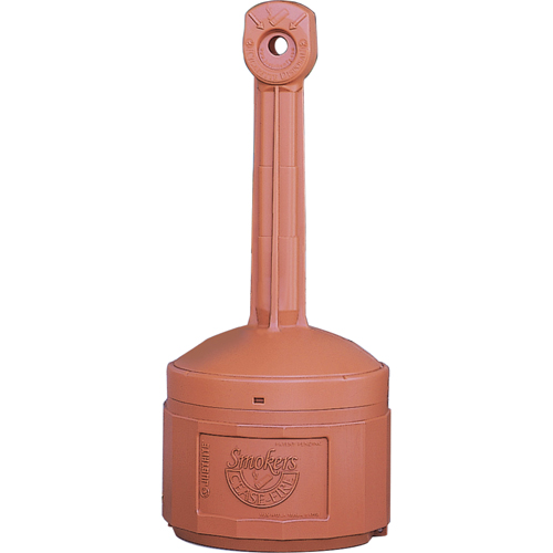Cendriers Smoker's Cease-Fire, Sur pied, Plastique, Capacit&eacute; 4 gal. US, Hauteur 38-1/2" Nassau Supply