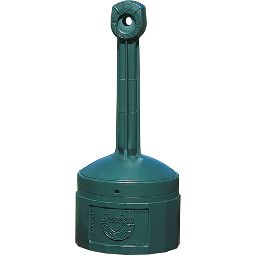 Smokers Cease-Fire&reg; Cigarette Butt Receptacle, Free-Standing, Plastic, 4 US gal. Capacity, 38-1/2" Height Nassau Supply