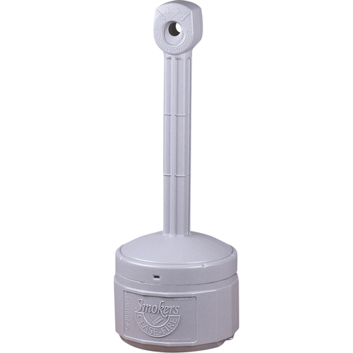 Smokers Cease-Fire&reg; Cigarette Butt Receptacle, Free-Standing, Plastic, 1 US gal. Capacity, 30" Height Nassau Supply