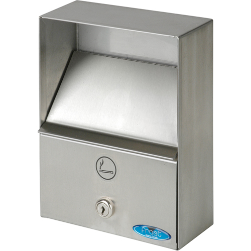 Smoking Receptacles, Wall-Mount, Stainless Steel, 1 Litres Capacity, 9" Height Nassau Supply