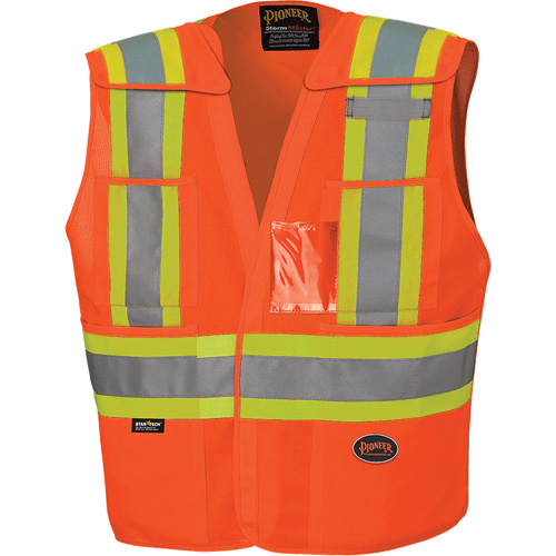 6930 Veste de s&eacute;curit&eacute; d&eacute;tachable &agrave; &eacute;paules tombantes, Orange haute visibilit&eacute;, Grand/T-Grand, Polyester Nassau Supply