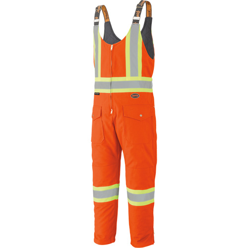 5538 High Visibility Quilted Duck Overalls, Cotton, X-Large, High Visibility Orange Nassau Supply