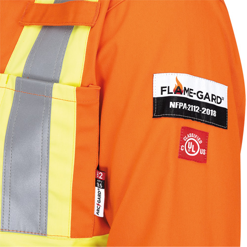 5555T Combinaison ignifuge &agrave; haute visibilit&eacute;, Taille 40, Orange haute visibilit&eacute;, 9,5 cal/cm² Nassau Supply