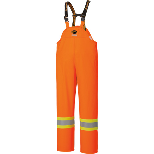 5893 High Visibility Flame Resistant Waterproof Bib Pants, Large, High Visibility Orange Nassau Supply