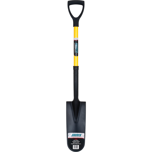Drain Spade Shovels, Tempered Steel, 16" x 6" Blade, 28-1/2" L, D-Grip Handle Nassau Supply