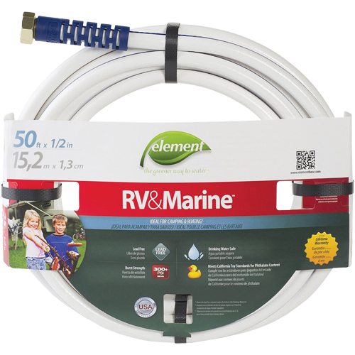 Boyaux d'arrosage pour bateaux et VR Element , PVC, 1/2" dia x 50' Nassau Supply
