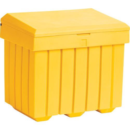 Economy Salt Sand Storage Container, 32" x 23" x 27-1/2", 10 cu. Ft., Yellow Nassau Supply
