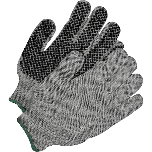 Classic Grip Gloves, Poly/Cotton, Single Sided, Large Nassau Supply