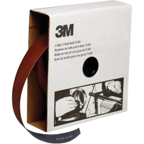 Rouleau de toile abrasive utilitaire, Oxyde d'aluminium, 2" la x 150' lo, Grain P400 Nassau Supply