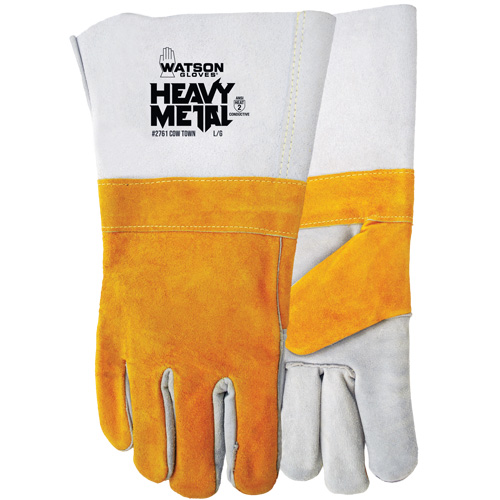 Cow Town Flame-Resistant Gloves, Split Cowhide, Size Large Nassau Supply