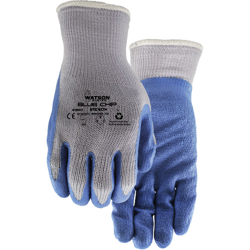 Gants enduits Stealth Blue Chip, Grand, R&ecirc;vetement Latex de caoutchouc, Calibre 10, Enveloppe en Polyester Nassau Supply