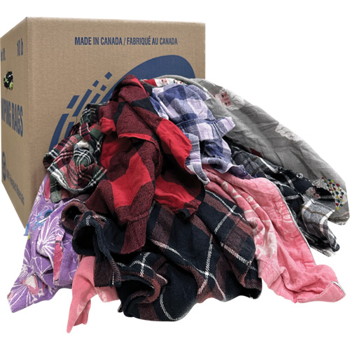 Wiper Rags, Flannel, 10 lbs. Nassau Supply