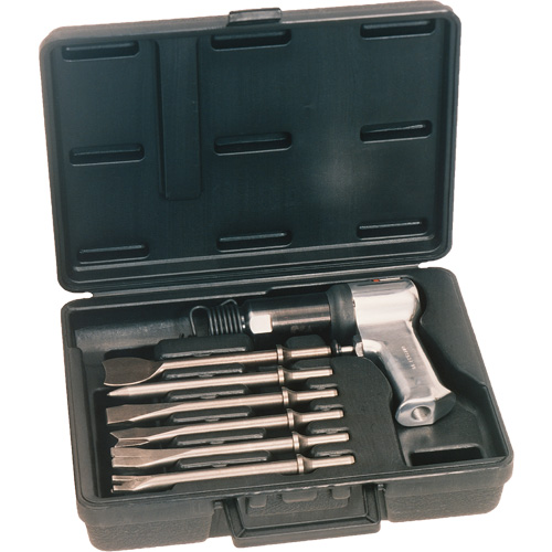 Ensemble de marteau pneumatique de s&eacute;rie lourde, 3 pi³/min, 1/4" NPT, 3000 coups/min, 3/4" x 2-9/32" (19,05 mm x 57,94 mm) Nassau Supply