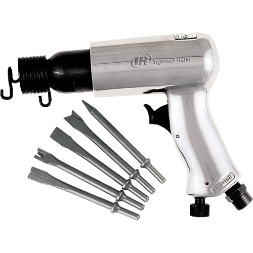 Marteau pneumatique avec jeu de burins, 3 pi³/min, 1/4" NPT, 3500 coups/min, 11/16" x 2-5/8" (17,46 mm x 66,68 mm) Nassau Supply