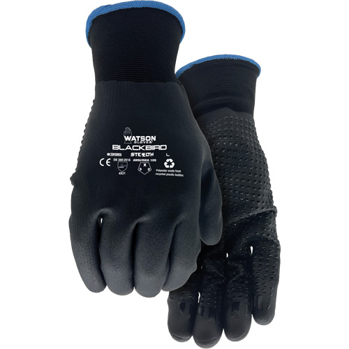 Gants enduits Stealth Blackbird, T-Grand, R&ecirc;vetement Nitrile micromousse, Calibre 15, Enveloppe en Polyester Nassau Supply